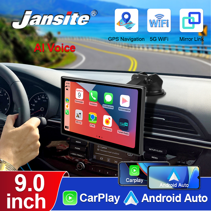 Monitor Portable Usb - Jansite เครื่องเล่น MP5อัจฉริยะแบบพกพา9นิ้ว, เครื่องเล่นแอนดรอยด์อัตโนมัติระบบบลูทูธคู่เพลง USB BT