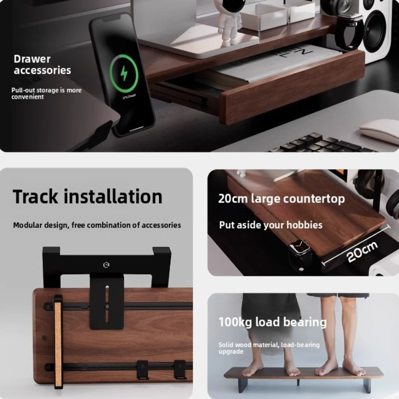 Laptop Accessories Organizer - Z3 Pro อุปกรณ์เสริม กล่องเก็บของโลหะ ถาดแบ่งช่องโต๊ะคอมพิวเตอร์แบบโมดูลาร์ ที่จัดระเบียบโต๊ะทำงานตามหลักสรีรศาสตร์