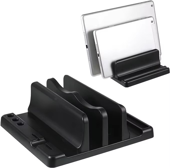 Laptop Related Accessories - ขาตั้งแล็ปท็อปแบบตั้งโต๊ะ ABS ประหยัดพื้นที่บนโต๊ะทำงาน ง่ายต่อการวางอุปกรณ์คอมพิวเตอร์ ปรับความกว้างได้ ที่เก็บของบนโต๊ะทำงาน