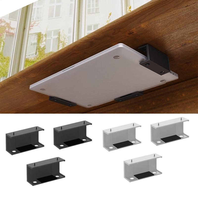 Laptop Accessories Organizer - ใต้โต๊ะแล็ปท็อป Mount ABS ใต้โต๊ะชั้นวางสําหรับโน้ตบุ๊ค, แท็บเล็ต, กล่องเคเบิล,