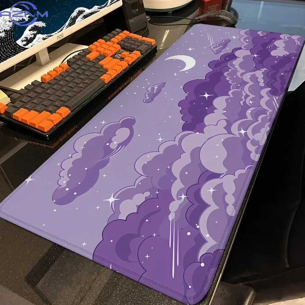 Laptop Accessories Productivity - แผ่นรองเมาส์ขนาดใหญ่ Skyscape Setup อุปกรณ์เสริมสำหรับเกมเมอร์ แผ่นรองเมาส์ลายอนิเมะ รองรับการใช้งานกับแล็ปท็อปและเดสก์ท็อป