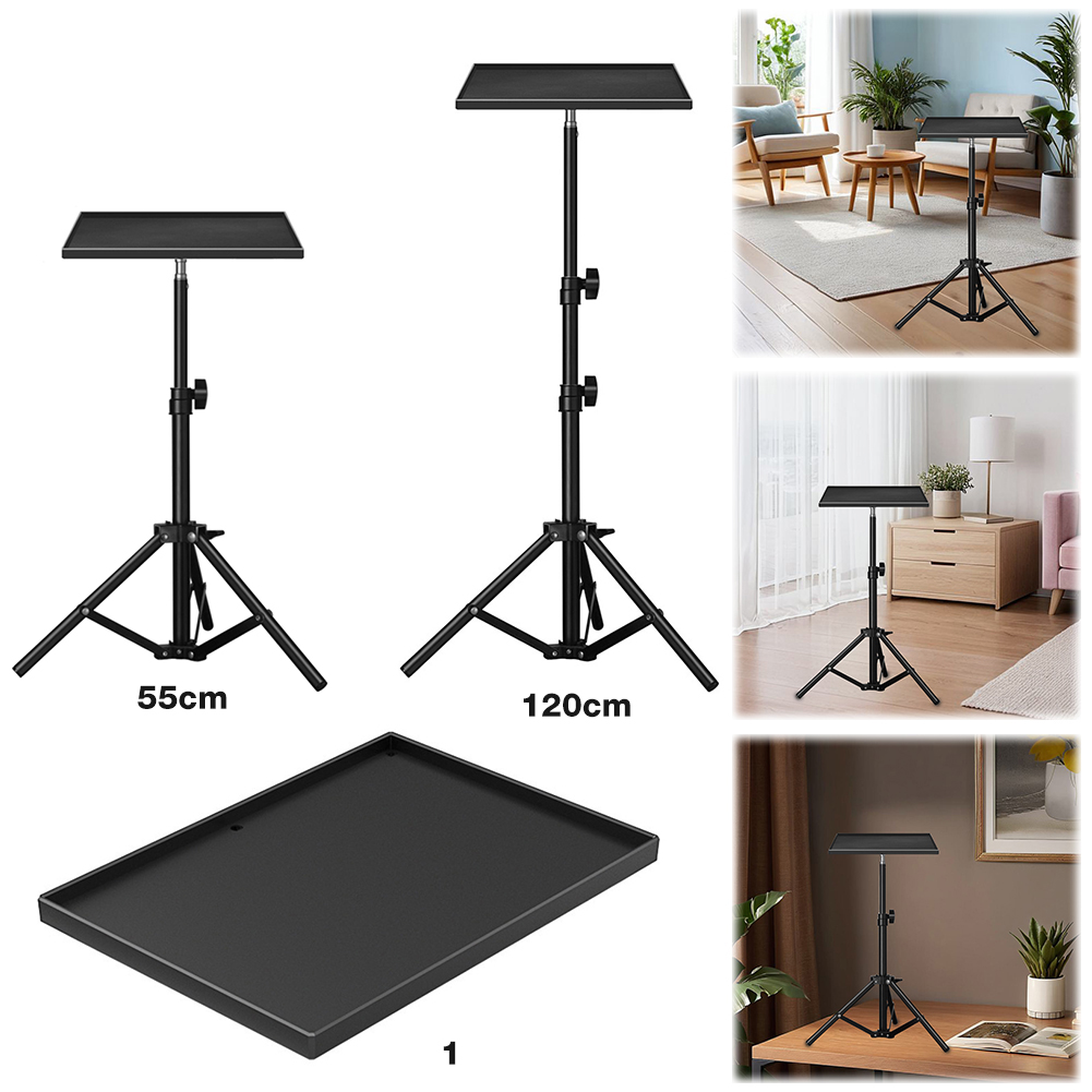Laptop Accessories Organizer - ขาตั้งโปรเจคเตอร์แบบสามขาสำหรับแล็ปท็อป ขนาด 1/4 นิ้ว ปรับความสูงได้ ใช้สำหรับอุปกรณ์ดีเจ