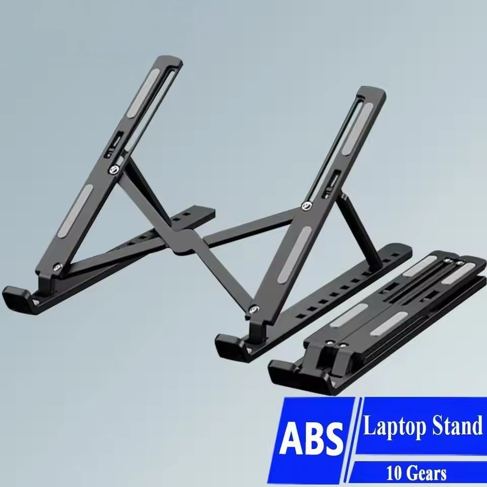 Laptop Accessories For Programmers - ขาตั้งแล็ปท็อปแบบพับได้แบบพกพาแบบพับได้ฐานรองรับพลาสติก ABS สําหรับ MacBook แล็ปท็อปพีซีอุปกรณ์เสริม