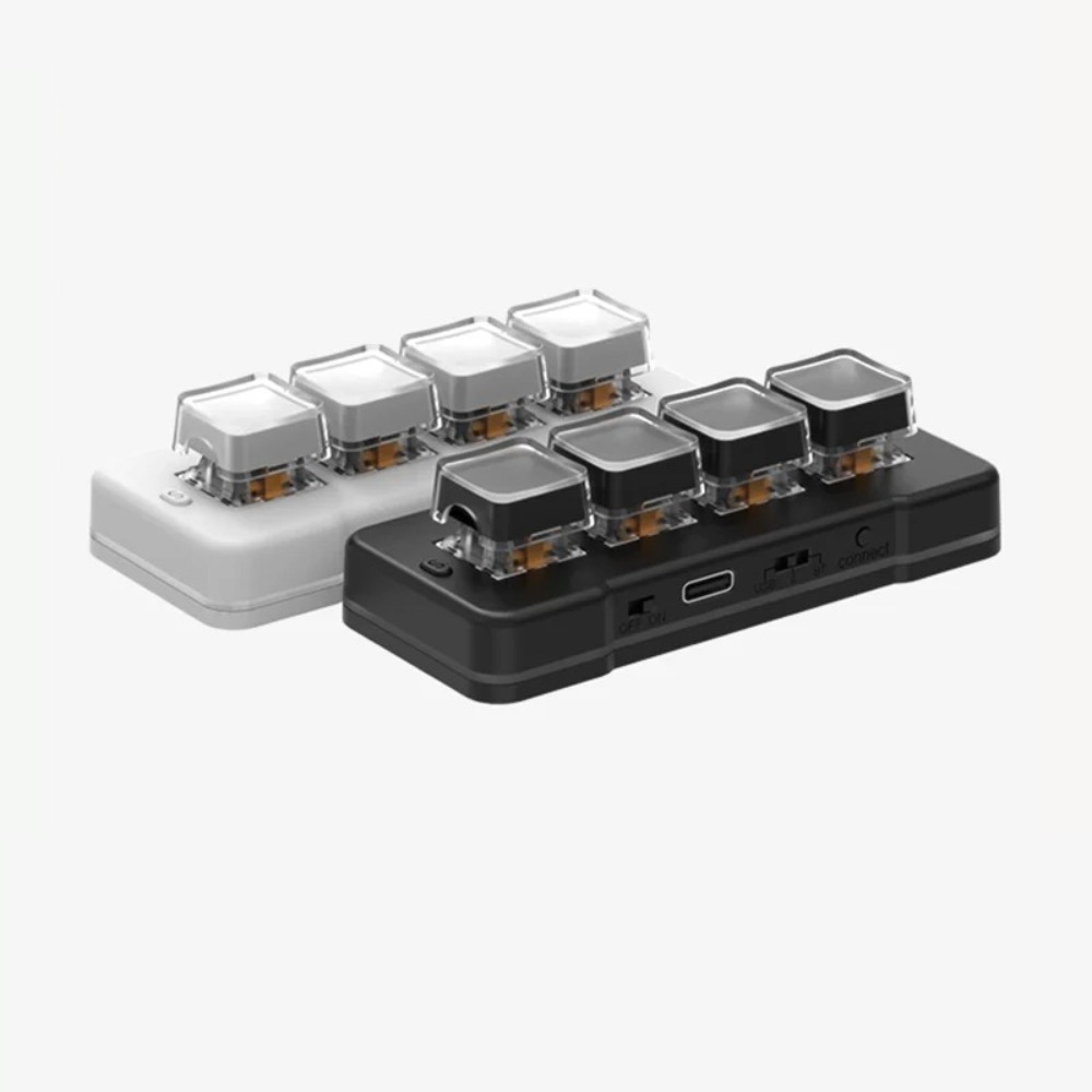 Laptop Accessories Productivity - MK424Pro 4-Key Wireless Mini คีย์บอร์ดที่กําหนดเองโปรแกรม PC