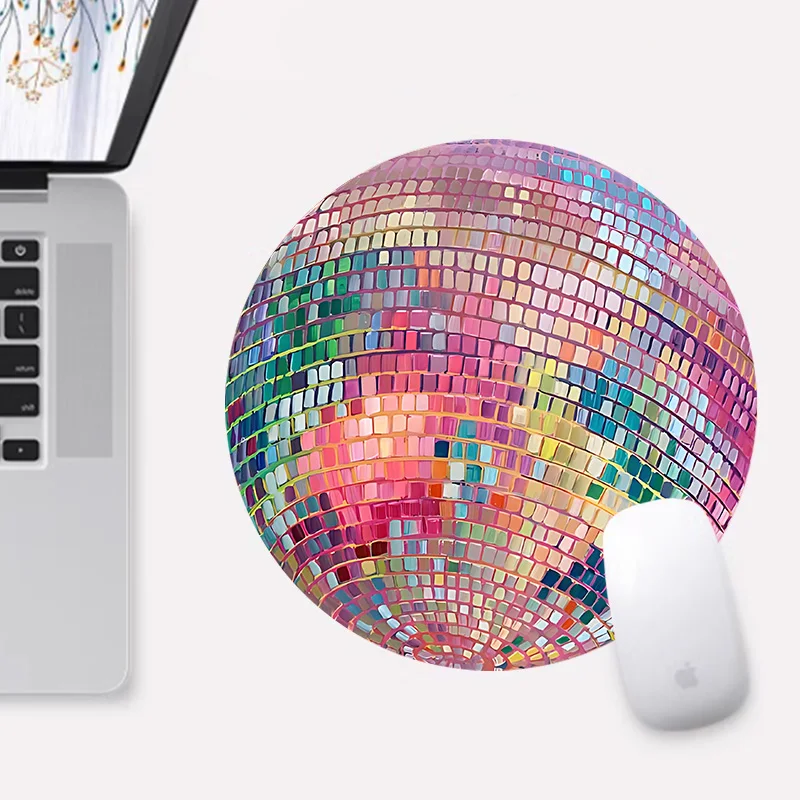 แผ่นรองเมาส์ทรงกลมสีชมพูแบบดิส - Laptop Accessories Productivity บทวิจารณ์และราคา