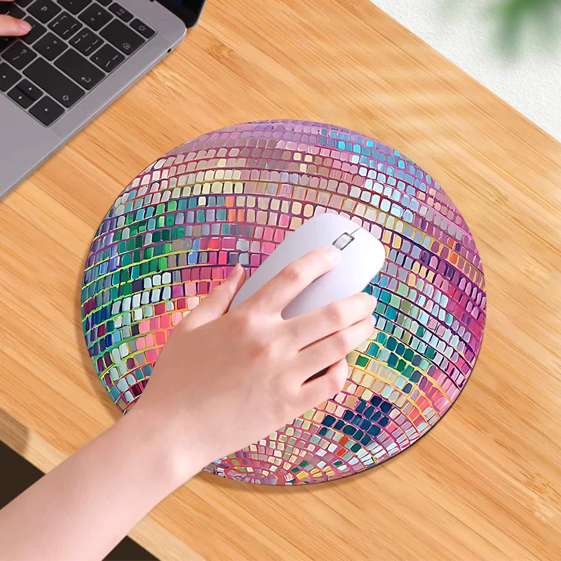 แผ่นรองเมาส์ทรงกลมสีชมพูแบบดิส - Laptop Accessories Productivity บทวิจารณ์และราคา
