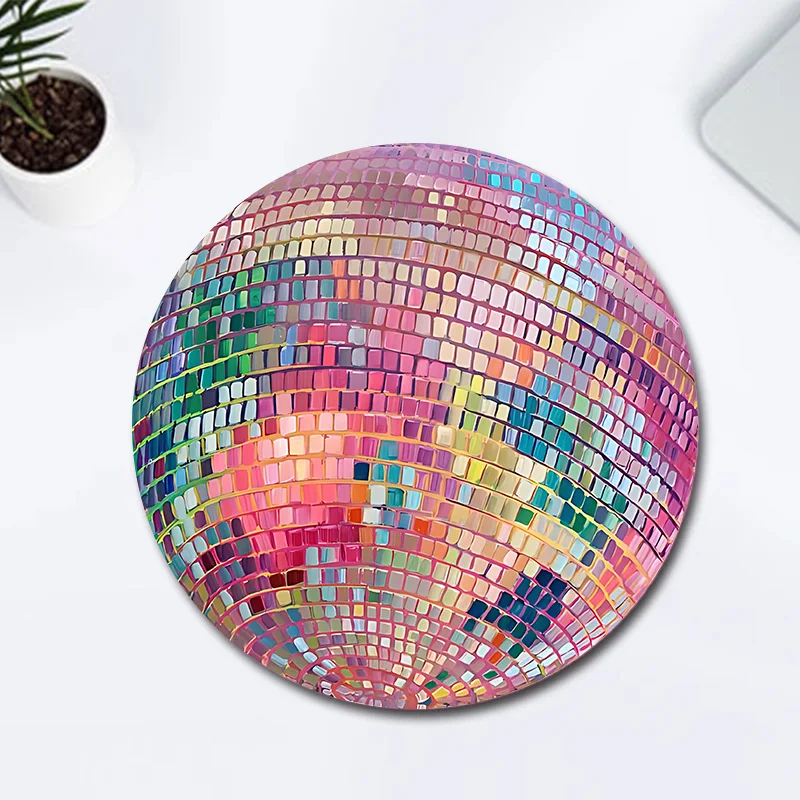 แผ่นรองเมาส์ทรงกลมสีชมพูแบบดิส - Laptop Accessories Productivity บทวิจารณ์และราคา