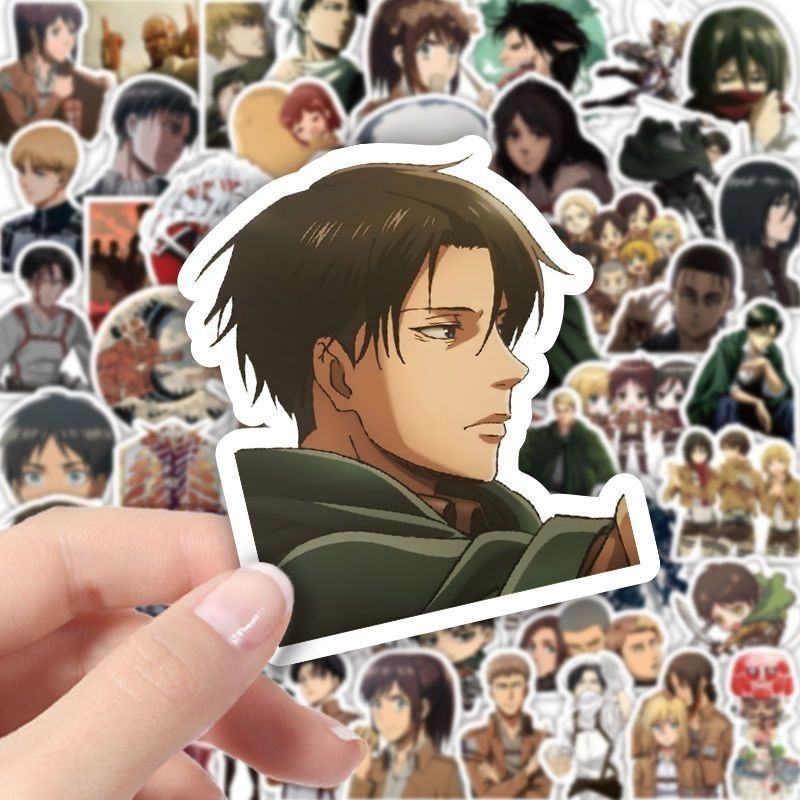 60 ชิ้นสติกเกอร์อนิเมะ Attack  - Laptop Accessories Cute บทวิจารณ์และราคา