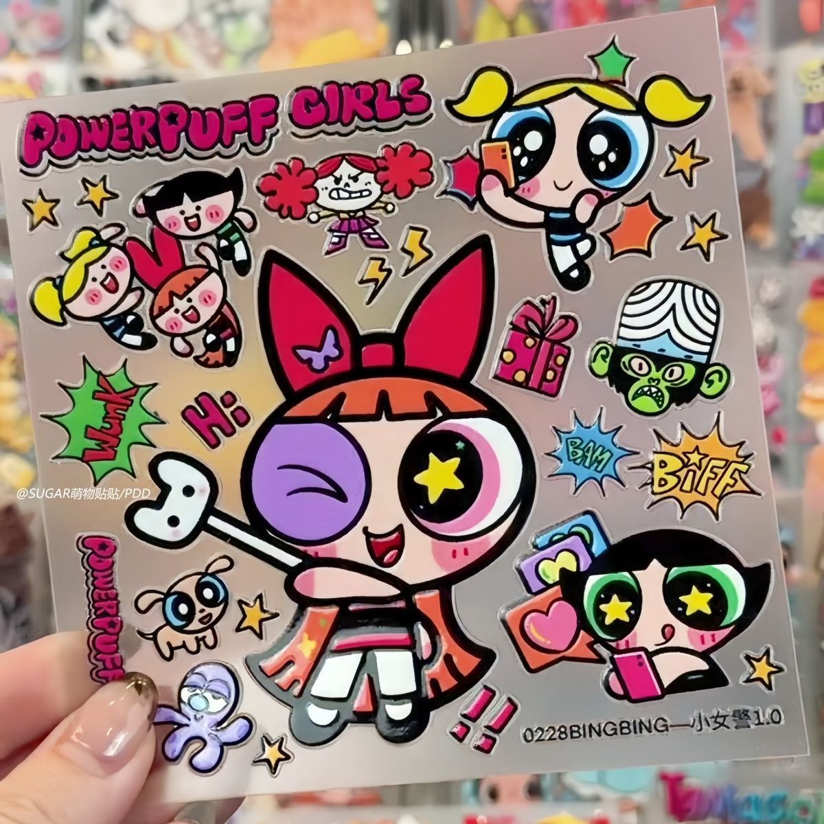 สติกเกอร์ตัวการ์ตูนพาวเวอร์พัฟ - Laptop Accessories Toys บทวิจารณ์และราคา