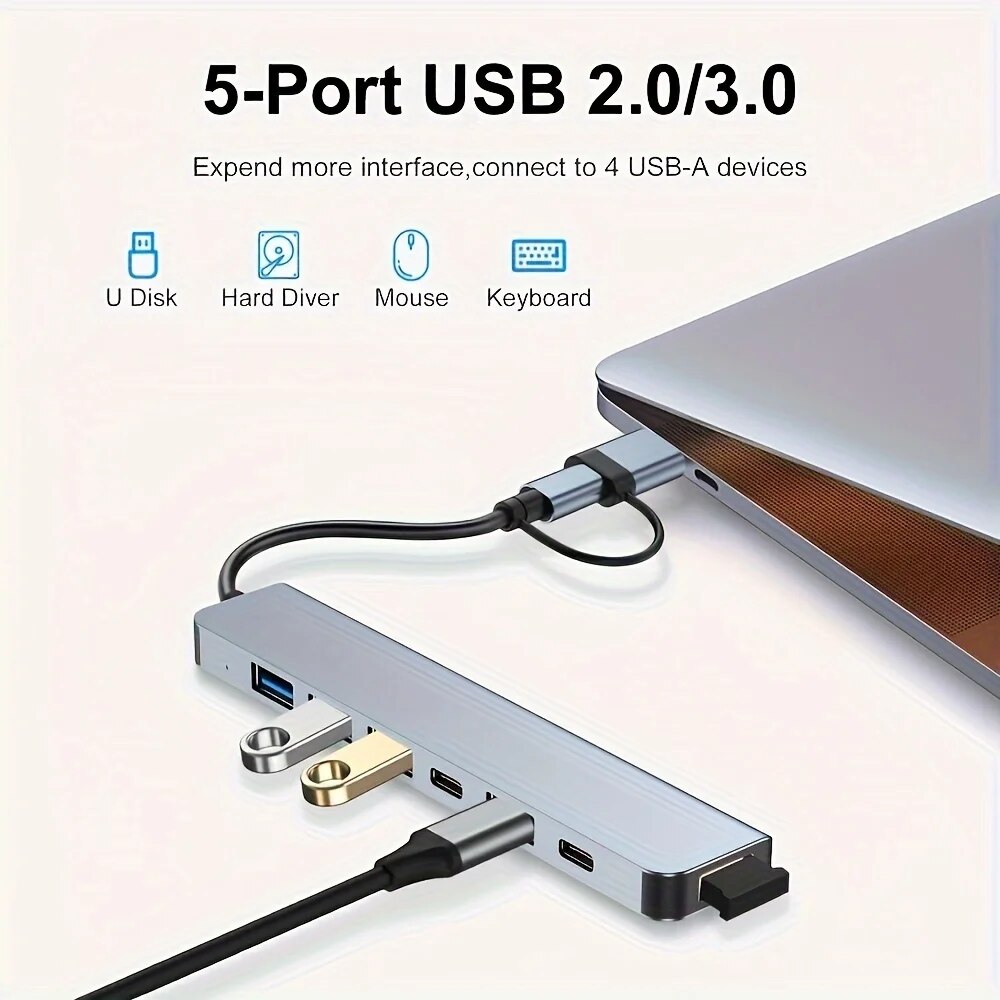 ฮับ USB3.0 2 in 1 7 พอร์ต ชนิด - Laptop Accessories For Programmers บทวิจารณ์และราคา